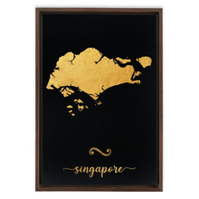 Load image into Gallery viewer, Gold Singapore Map
