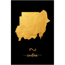 Load image into Gallery viewer, Gold Sudan Map