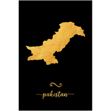 Load image into Gallery viewer, Gold Pakistan Map