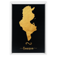 Load image into Gallery viewer, Gold Tunisia Map