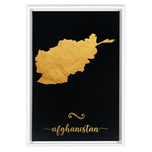 Load image into Gallery viewer, Gold Afghanistan Map