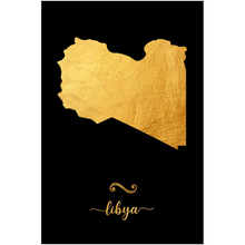 Load image into Gallery viewer, Gold Libya Map
