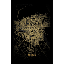 Load image into Gallery viewer, Golden Tehran Map