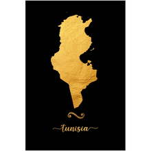 Load image into Gallery viewer, Gold Tunisia Map