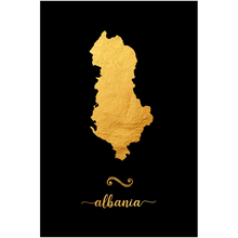 Load image into Gallery viewer, Gold Albania Map