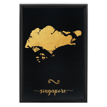 Load image into Gallery viewer, Gold Singapore Map
