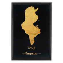 Load image into Gallery viewer, Gold Tunisia Map