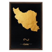 Load image into Gallery viewer, Gold Iran Map