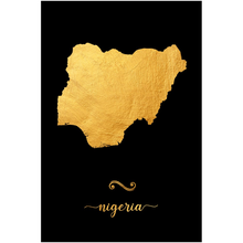Load image into Gallery viewer, Gold Nigeria Map