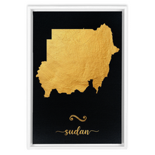 Load image into Gallery viewer, Gold Sudan Map