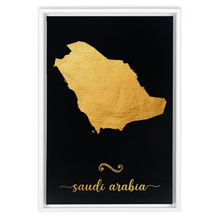 Load image into Gallery viewer, Gold Saudi Arabia Map