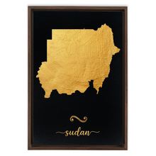 Load image into Gallery viewer, Gold Sudan Map