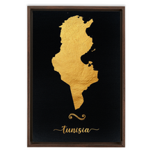 Load image into Gallery viewer, Gold Tunisia Map