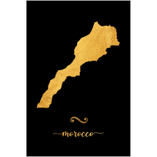 Load image into Gallery viewer, Gold Morocco Map