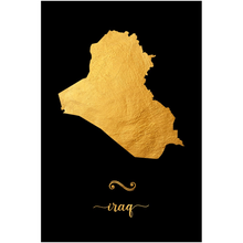 Load image into Gallery viewer, Gold Iraq Map