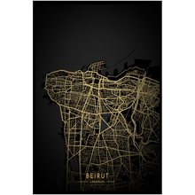 Load image into Gallery viewer, Golden Beirut Map