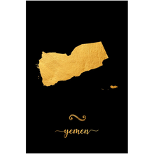 Load image into Gallery viewer, Gold Yemen Map