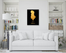 Load image into Gallery viewer, Gold Albania Map