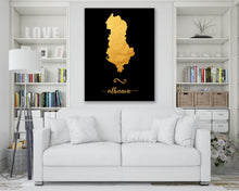 Load image into Gallery viewer, Gold Albania Map