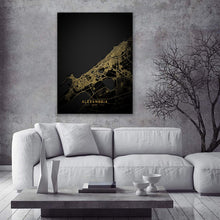 Load image into Gallery viewer, Golden Alexandria Map