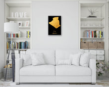 Load image into Gallery viewer, Gold Algeria Map