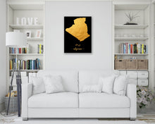 Load image into Gallery viewer, Gold Algeria Map