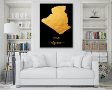Load image into Gallery viewer, Gold Algeria Map