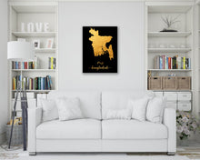 Load image into Gallery viewer, Gold Bangladesh Map