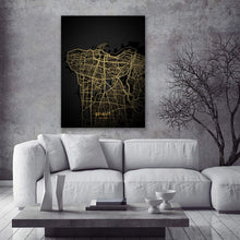 Load image into Gallery viewer, Golden Beirut Map