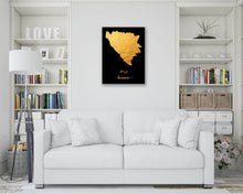 Load image into Gallery viewer, Gold Bosnia Map