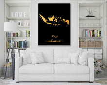 Load image into Gallery viewer, Gold Indonesia Map