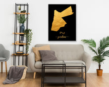 Load image into Gallery viewer, Gold Jordan Map