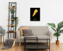 Load image into Gallery viewer, Gold Lebanon Map