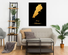 Load image into Gallery viewer, Gold Lebanon Map