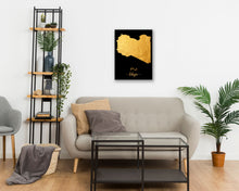 Load image into Gallery viewer, Gold Libya Map