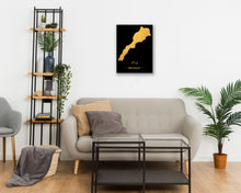 Load image into Gallery viewer, Gold Morocco Map