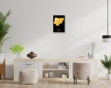 Load image into Gallery viewer, Gold Nigeria Map