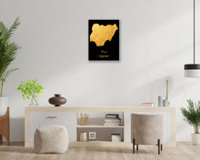 Load image into Gallery viewer, Gold Nigeria Map