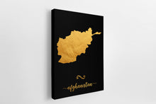 Load image into Gallery viewer, Gold Afghanistan Map