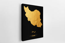 Load image into Gallery viewer, Gold Iran Map