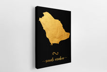 Load image into Gallery viewer, Gold Saudi Arabia Map