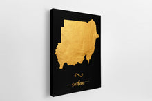 Load image into Gallery viewer, Gold Sudan Map