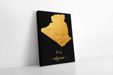 Load image into Gallery viewer, Gold Algeria Map