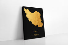 Load image into Gallery viewer, Gold Iran Map