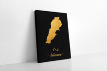 Load image into Gallery viewer, Gold Lebanon Map