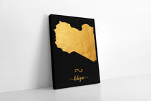 Load image into Gallery viewer, Gold Libya Map