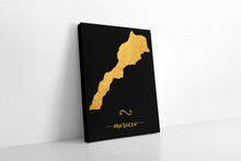 Load image into Gallery viewer, Gold Morocco Map