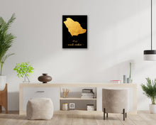 Load image into Gallery viewer, Gold Saudi Arabia Map