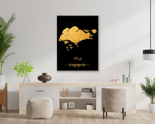Load image into Gallery viewer, Gold Singapore Map