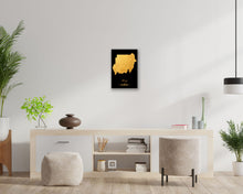 Load image into Gallery viewer, Gold Sudan Map